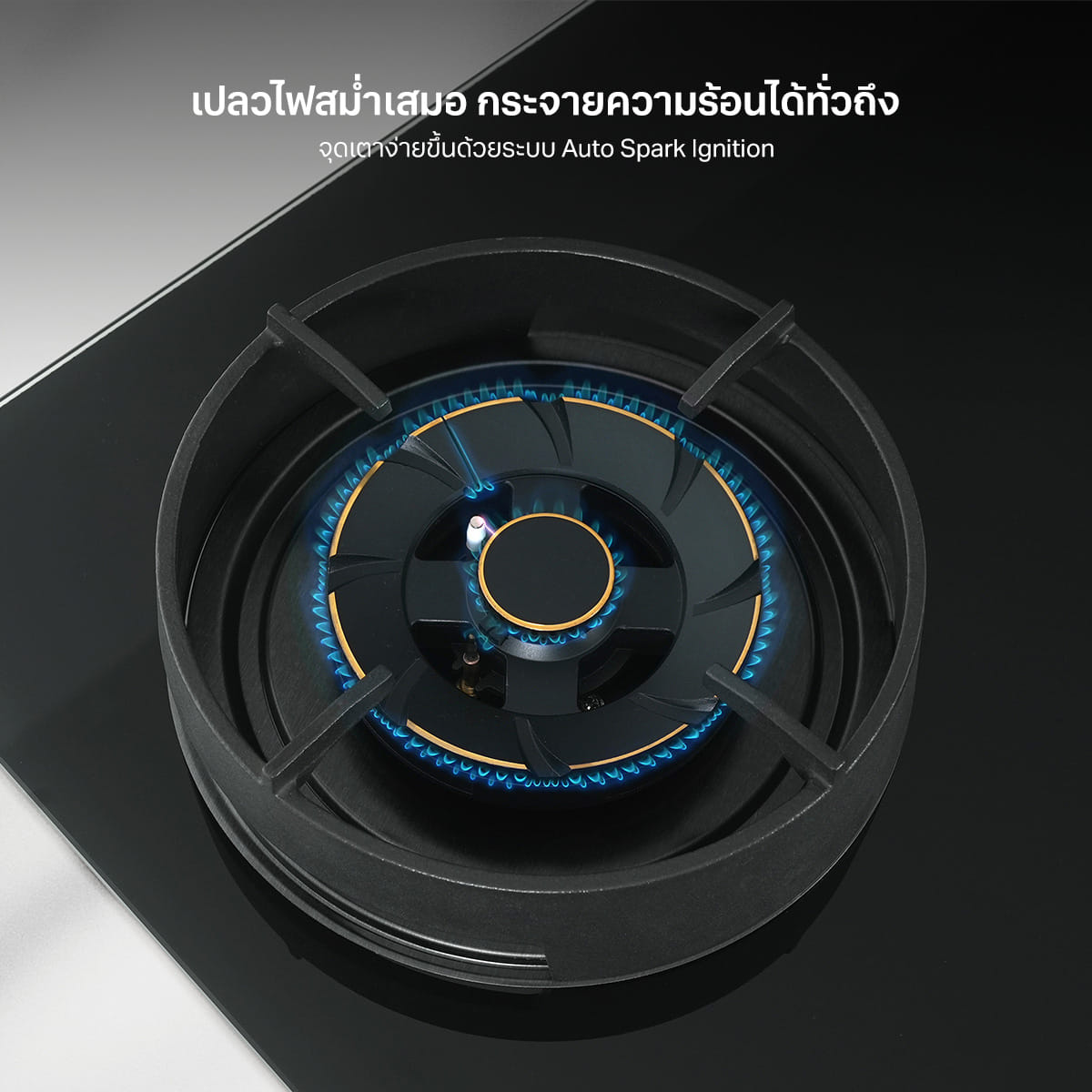 เตาแก๊สแบบฝัง 2 หัว EVE FIRA 75 ซม. สีดำ_1